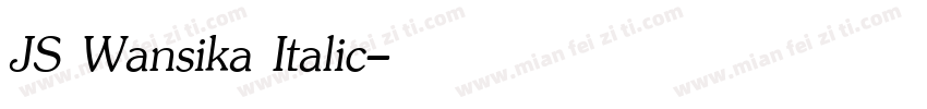 JS Wansika Italic字体转换